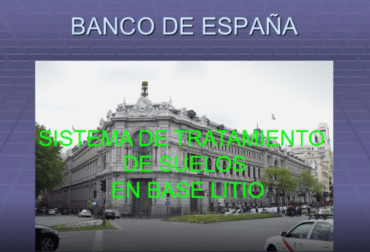 Banco de España tratamiento suelos