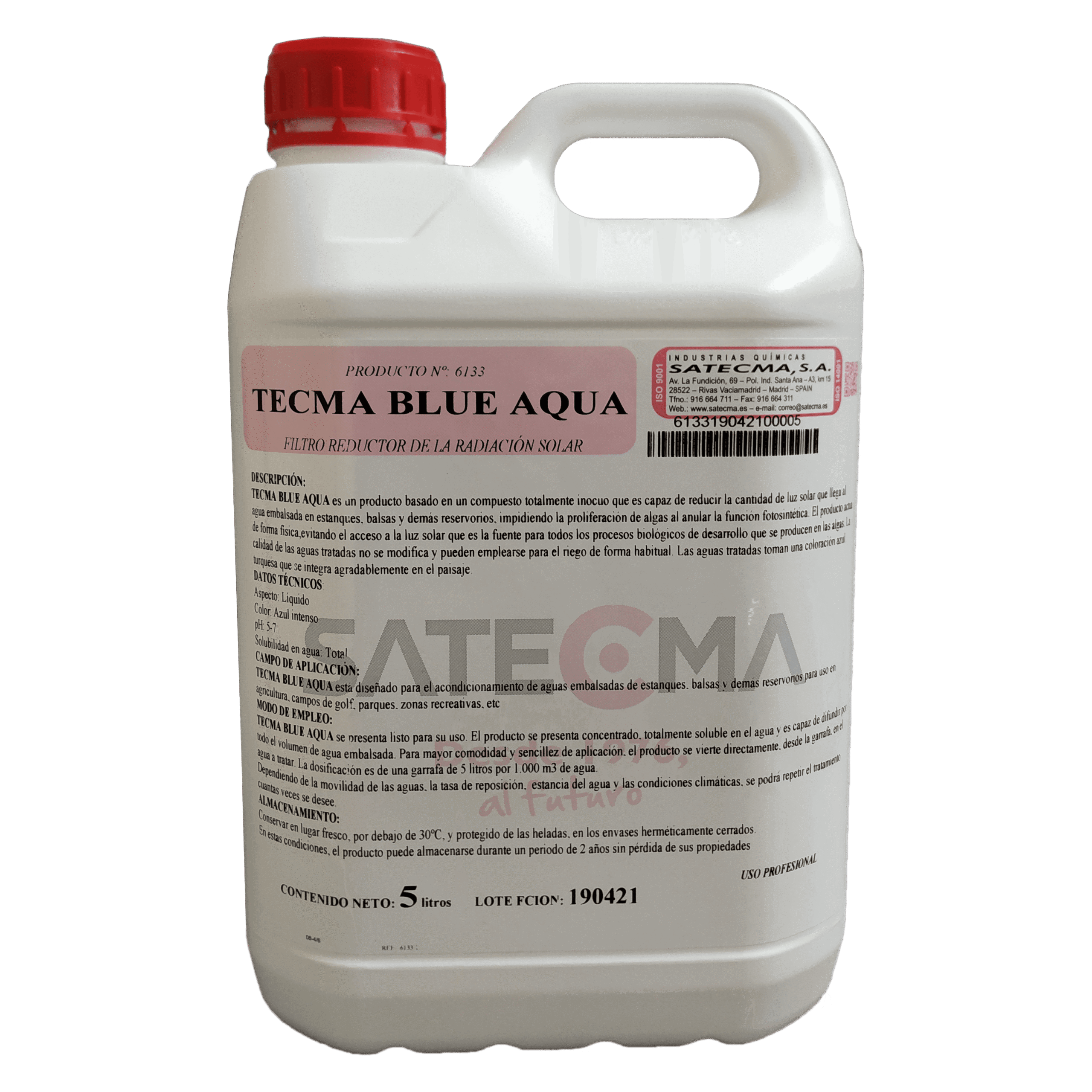 tecma blue aqua filtro radiación solar agua